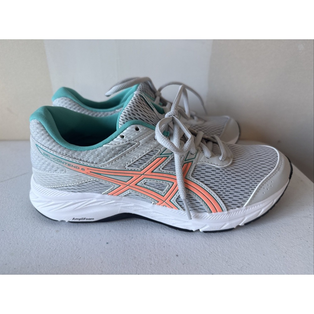 Asics Womens Gel Contend 6 1012A571 Gray Running Shoes Sneakers Size 9